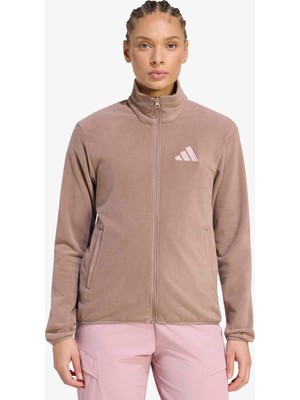 Adidas Terrex Multi Essentials Full Zip Fleece Kadın Kahverengi Polar.-