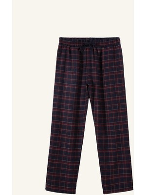 DeFacto New Regular Fit Ekose Desenli Cepli Uzun Boy Flanel Pijama Altı H7623AX26AU