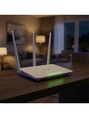 Everest EWR-F303 300Mbps 2.4GHz 3x 5dBi Anten 1x WAN 3x LAN Repeater+AP+WISP Destekli Wireless Router (modem değildir)