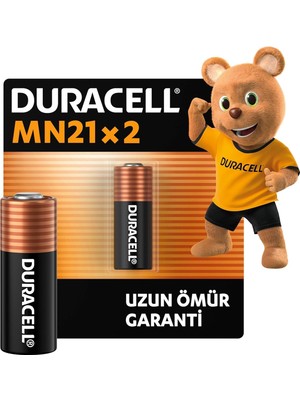 Duracell MN21 Özel Alkalin Pil (2’li Paket) 12V (A23 / 23A / V23GA / LRV08 / 8LR932) – Uzun Kullanım