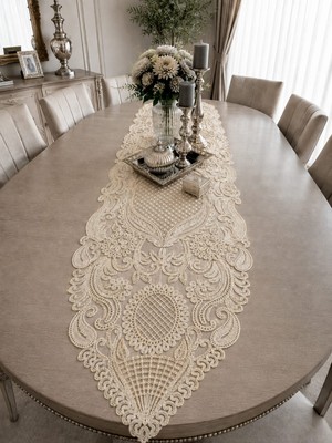 Lena Maison Saray Lüks Nakış Işlemeli Battal Boy Runner 135 CMX45 cm