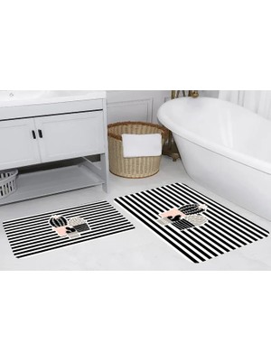 Vivense Rovigo Home Dijital Baskılı Ikili Banyo Paspas Takımı, RVG5246