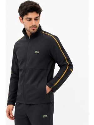 Lacoste  Şeritli Siyah Regular Fit Eşofman  Takımı