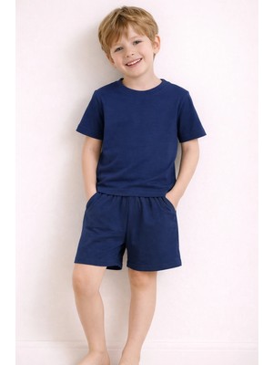 Syah Erkek Çocuk Modal Kısa Kollu Şortlu Pijama Takımı