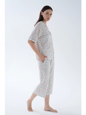 Hays Kadın Viskoz Gömlekli Kapri Pijama Takımı