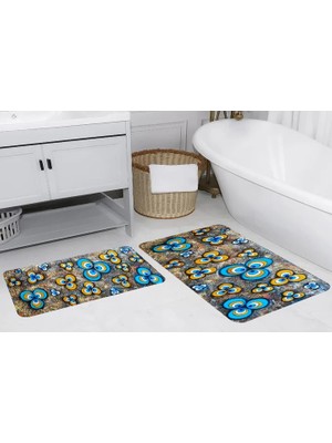 Vivense Rovigo Home Dijital Baskılı Ikili Banyo Paspas Takımı, RVG5270