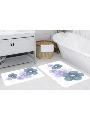 Vivense Rovigo Home Dijital Baskılı Ikili Banyo Paspas Takımı, RVG5258