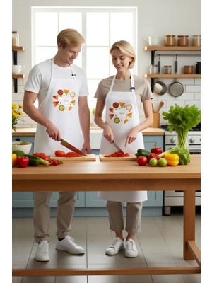 PayBuy Unisex Mutfak Aşçı Önlüğü Nachos Taco Baskılı Grafik Desen Rahat Kesim Günlük Kullanım Modern Şık
