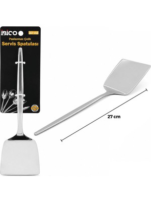 Metal Servis Spatulası - Krom Renk - 27 cm - Paslanmaz Çelik