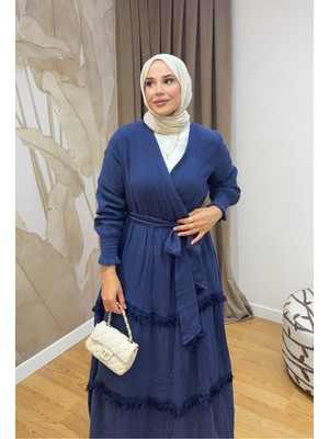 Salisburys Molly Nelly Kadın Püsküllü Muslin Kuşaklı Elbise