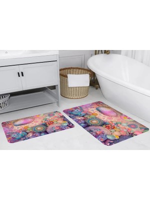 Vivense Rovigo Home Dijital Baskılı Ikili Banyo Paspas Takımı, RVG5272