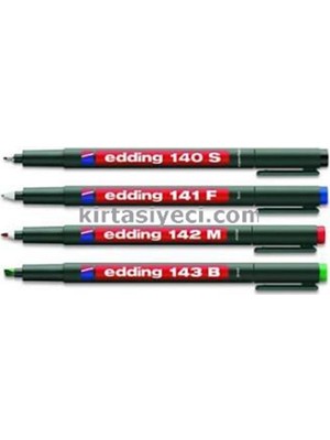 Edding E-142M 01MM Asetat Kalem Siyah Adet
