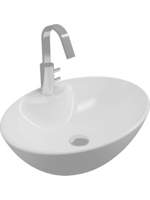 Serel - Chamonix Çanak Lavabo Beyaz 41 × 55 cm Outlet - CH34TDS110H-