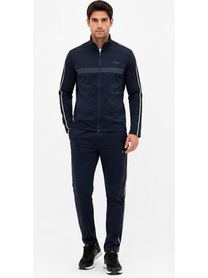 Boss  Şeritli Regular Fit Lacivert Eşofman
