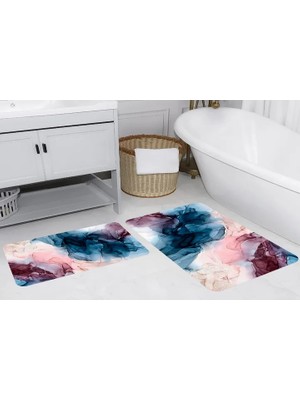 Vivense Rovigo Home Dijital Baskılı Ikili Banyo Paspas Takımı, RVG5253