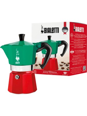 Bialetti - Express Italia: 6 Cups Ocak Üstü Espresso Pişirici - 270ML - Karma Renk - Alüminyum Gövde
