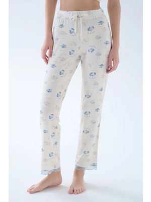 Hays Kadın Viskoz Dantel Detaylı Uzun Pijama Altı