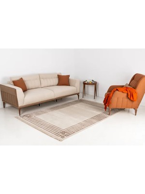 Vivense Life Makine Halısı 6102, Saçaklı, Bej, 160X230