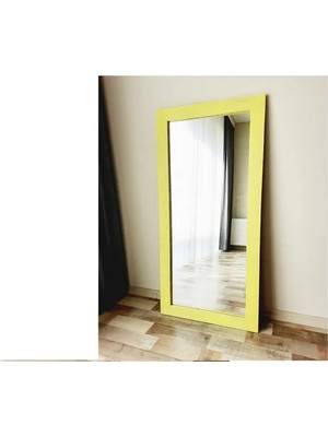Vivense Dfn Wood Masif Ahşap Dikdörtgen Dekoratif Ayna, Sarı, 160X70