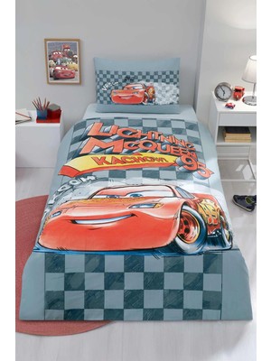 Özdilek Cars Mcqueen Speed Tek Kişilik Disney Lisanslı Lastikli Çocuk Nevresim Takımı
