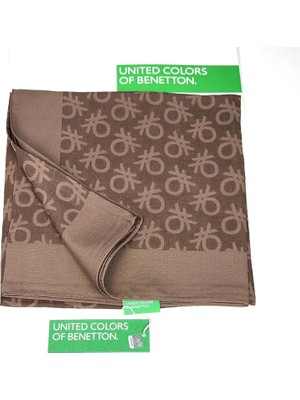Benetton Elegante Uno Şal 1024-3157 Koyu Kahve