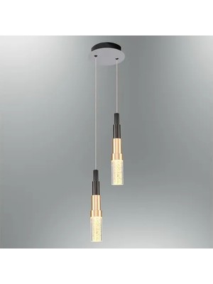 Vivense Özcan Aydınlatma Flute Ikili Sarkıt, Platin, 28182A