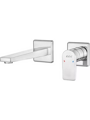 Eca - Dalia Ankastre Lavabo Bataryası Sıva Üstü Grubu Çift Rozet Outlet - 102167612-KK-