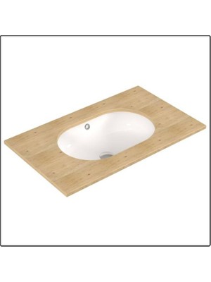 Serel - Luna Tezgah Altı Oval Lavabo Beyaz (55X38) Outlet - 0571DSS110H-