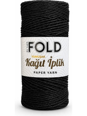 Yumuşak Kağıt Ip Siyah 200 Gram Örgü Ipi Çanta Ipi