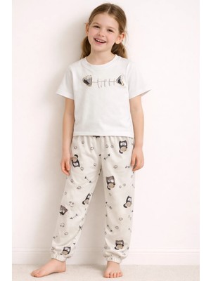Hays Kız Çocuk Pamuklu Kısa Kollu Uzun Pijama Takımı