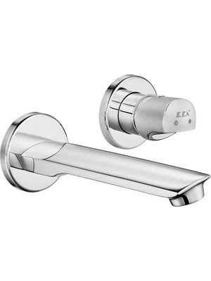 Eca - Myra Ankastre Lavabo Bataryası Sıva Üstü Çift Rozet Outlet - 102167603H-YY-ECA - Myra Ankastre Lavabo Bataryası Sıva Üstü Çift Rozet Outlet - 102167603H-YY-