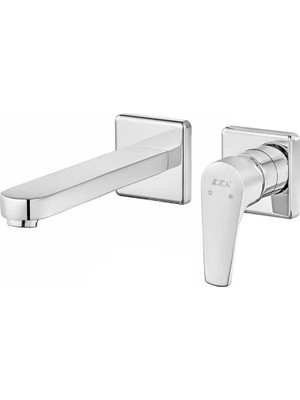 Eca - Niobe Ankastre Lavabo Bataryası Sıva Üstü Grubu Çift Rozet Outlet - 102167613-KK-