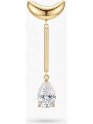 Venüs Design Çelik Damla Taşlı Earcuff