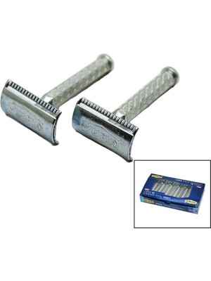 Tıraş Aparatı - Jilet Takmalı - Klasik Model - Metal Nikel Alaşımlı