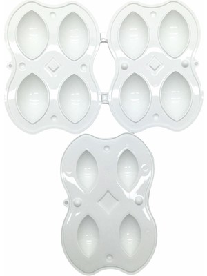 Içli Köfte Yapma Kalıbı - 4'lü - Plastik