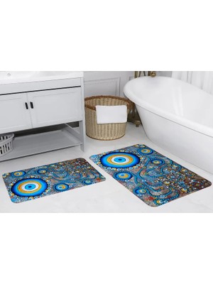 Vivense Rovigo Home Dijital Baskılı Ikili Banyo Paspas Takımı, RVG5231