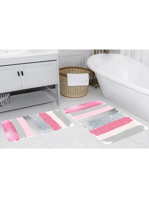 Vivense Rovigo Home Dijital Baskılı Ikili Banyo Paspas Takımı, RVG5261