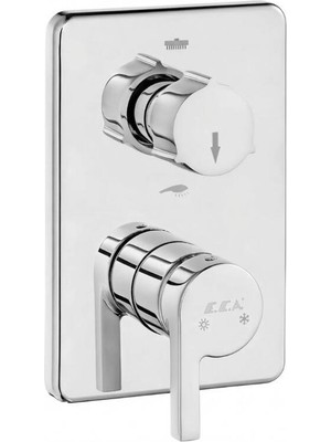 E.C.A. Eca - Icon Ankastre Banyoduş Bataryası Sıva Üstü Grubu 2 Yollu Outlet - 102167201H-KDE-