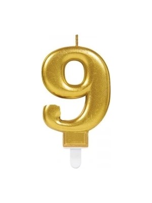 ALK 9 Rakam Mum Gold Renk
