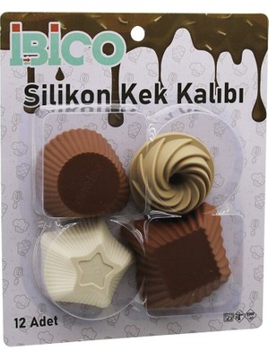 Muffin Kek Kalıbı Seti - 12'li Paket - Karışık Şekilli Set