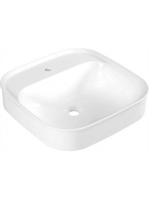Serel - Kare Çanak Lavabo Batarya Banklı (46 × 46 Cm) Outlet - 2018TXS110H-