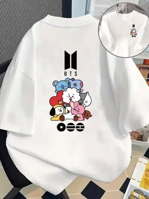 BarsDepo Bts Baskılı Baskılı Tişört, Premıum Kalite Unisex Çocuk / Yetişkin