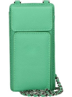 BloominBag City Muse Deri Celadon Mist Çapraz Askılı Telefon Cüzdan