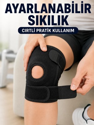 Negok Açık Patella Dizlik Diz Kapağı Destekli Ayarlanabilir Cırtlı Sporcu Dizliği