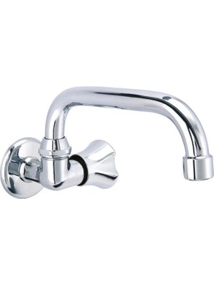 Krm Topaç Tekli Lavabo Bataryası Dönerli Duvardan