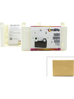 Modem Saklama Kutusu - Plastik - Tek Renk - 25X15X6 cm
