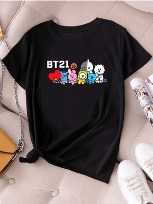 BarsDepo Bts Baskılı Baskılı Tişört, Premıum Kalite Unisex Çocuk / Yetişkin