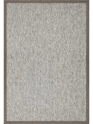 Eko Halı Ventura Vnt 2704 Grey Bordür Dark Mix Sisal Görünümlü Iç ve Dış Mekan Uyumlu Hav Vermeyen Modern Dokuma Halı