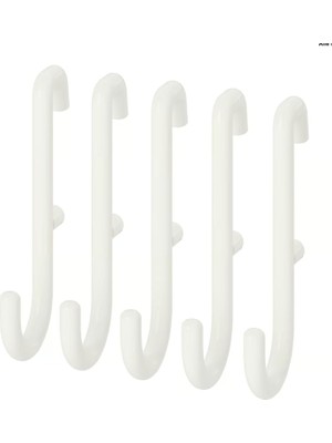 Ikea Çelik, Epoksi/polyester Skadis Kanca Beyaz / 5'li Paket 203.208.02