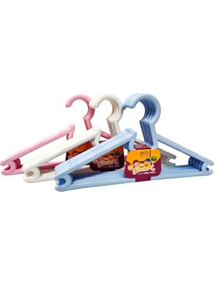 Decobella 6'lı Plastik Çocuk Elbise Askısı, 0.6X27X14 Cm, Asorti